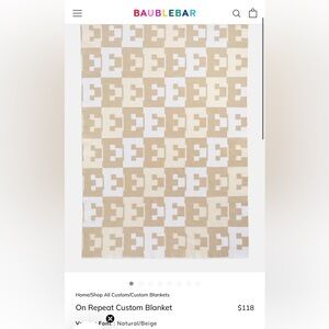 Baublebear on repeat blanket